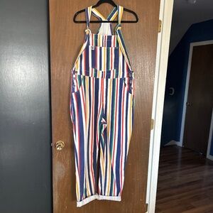 Lucy & Yak | Twill Dungaree in Brighton Stripe